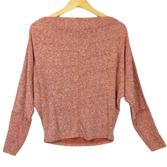Free People Valencia Off The Shoulder Boat Neck Pullover Knit Top Red Clay Sz S - Picture 8 of 8